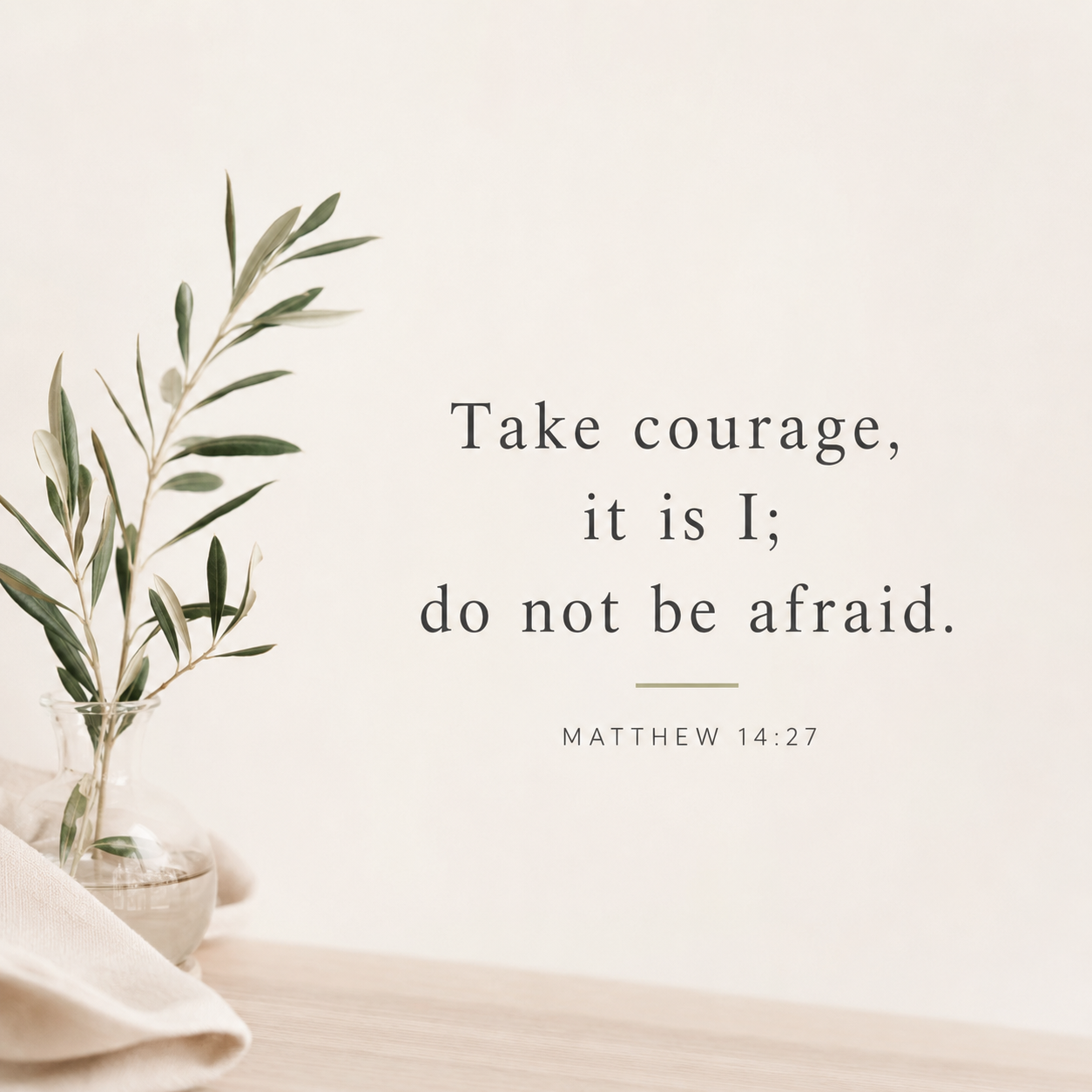 Take Courage: Jesus Is Near