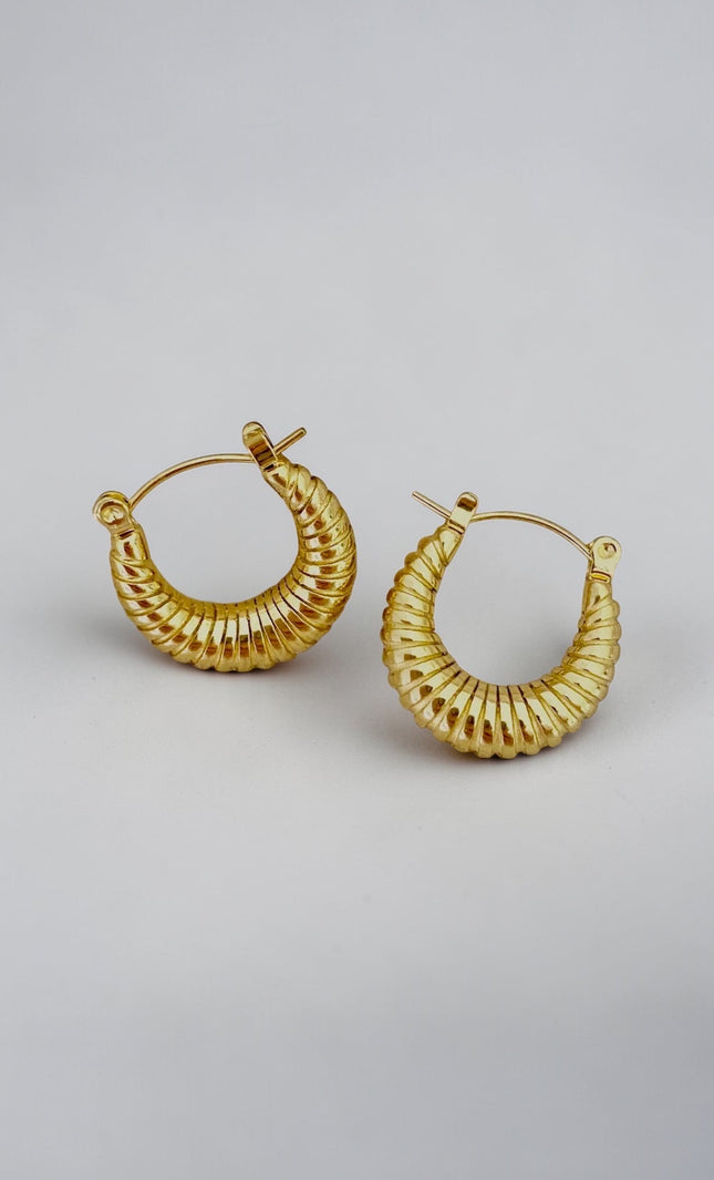Golden Croissant Hoops