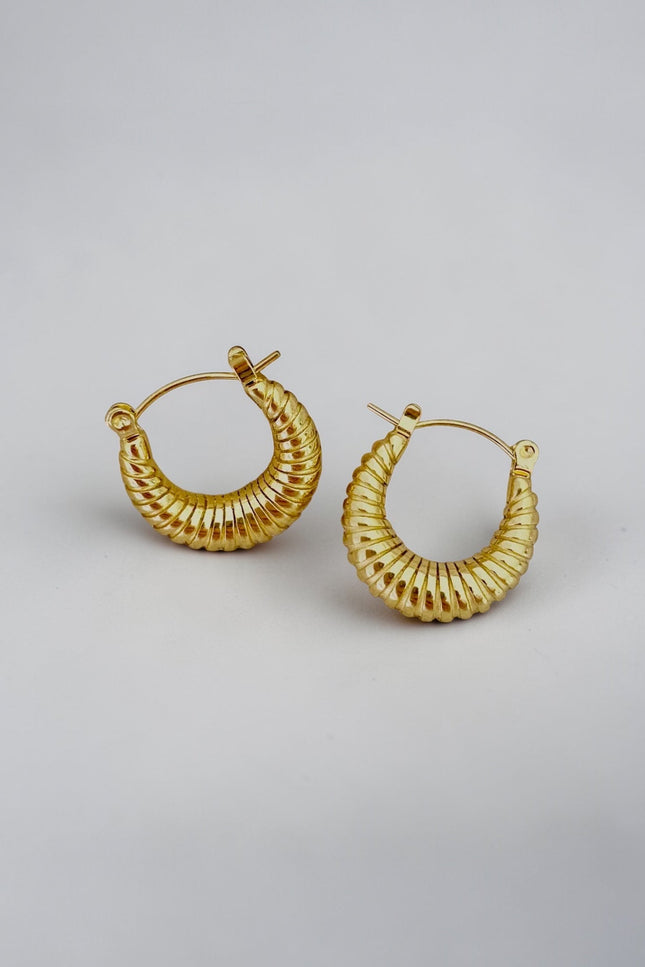 Golden Croissant Hoops