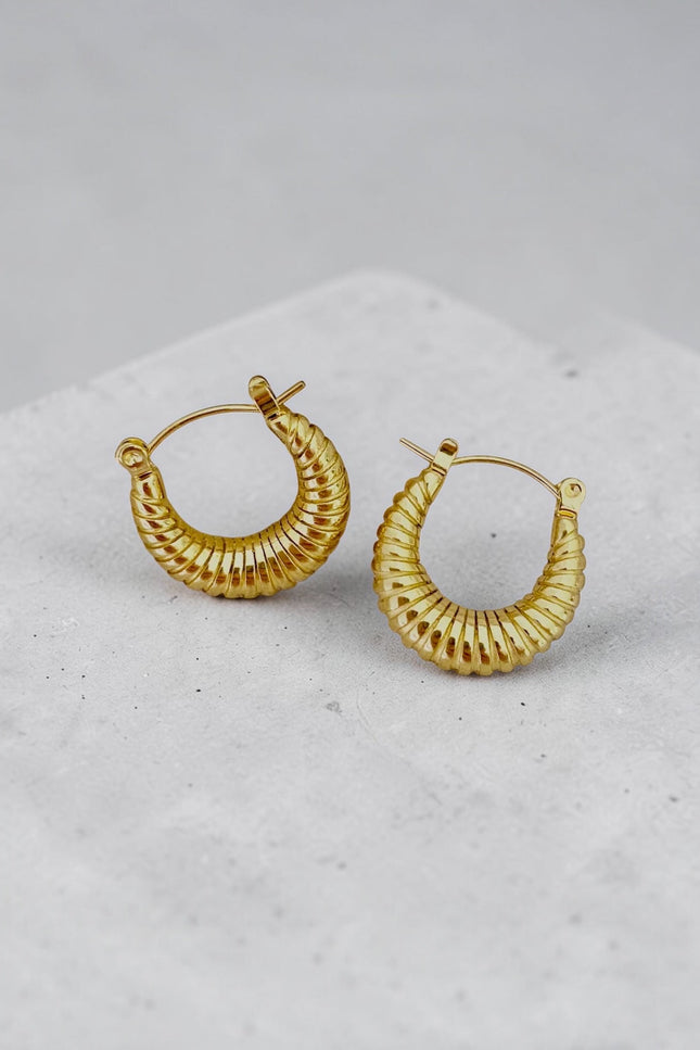 Golden Croissant Hoops