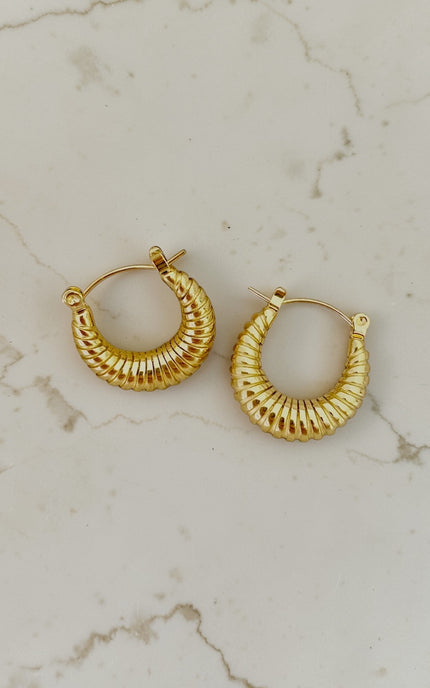 Golden Croissant Hoops