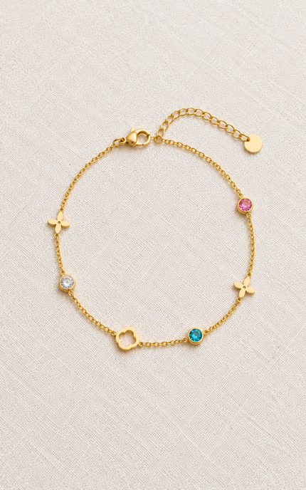 Clover Charm Station Bracelet