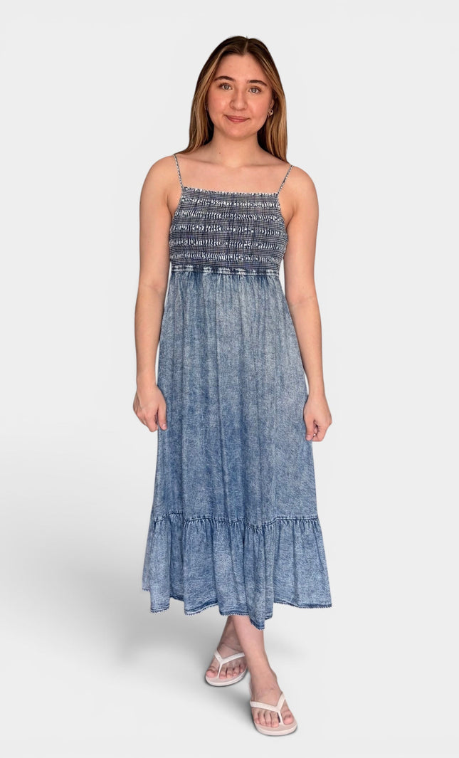 Coastal Tencel midi dress for women front view