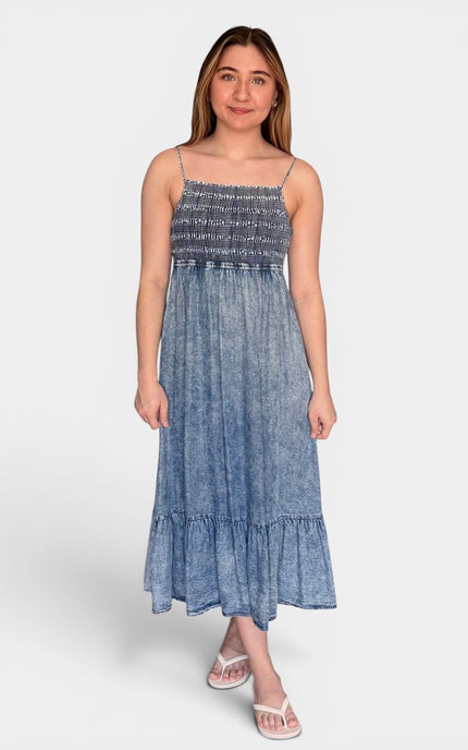 Coastal Tencel midi dress for women front view