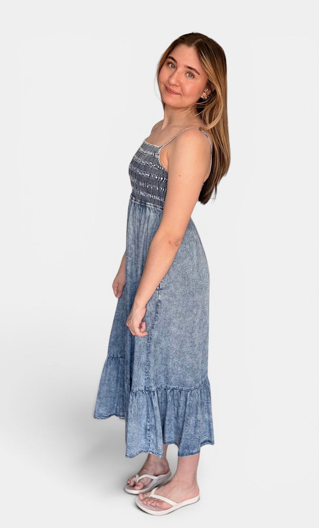 Coastal Tencel midi dress side view