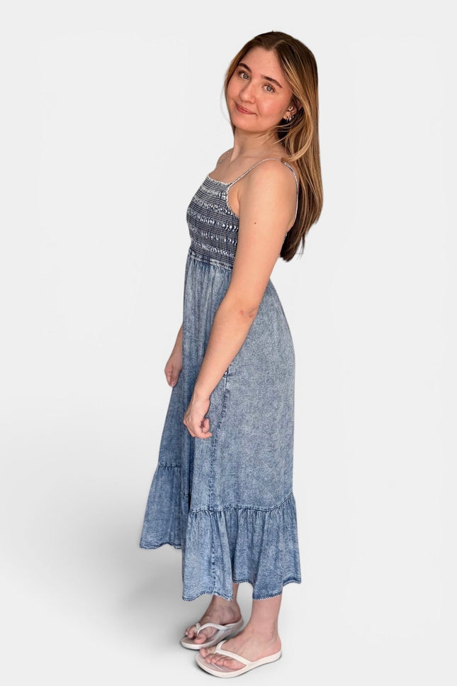 Coastal Tencel midi dress side view