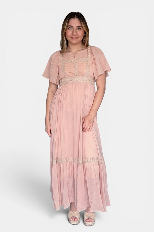 Elise Lace Gauze Maxi