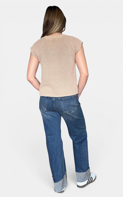 Camille Cuffed Wide Ankle Jeans