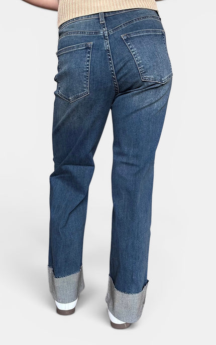 Camille Cuffed Wide Ankle Jeans