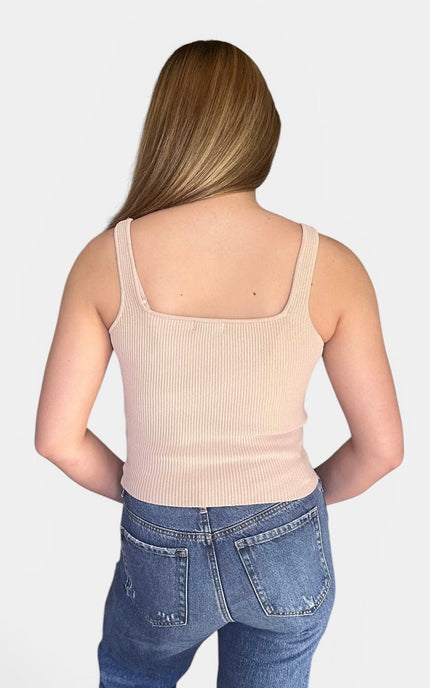 Noelle Ribbed Sweetheart Tank