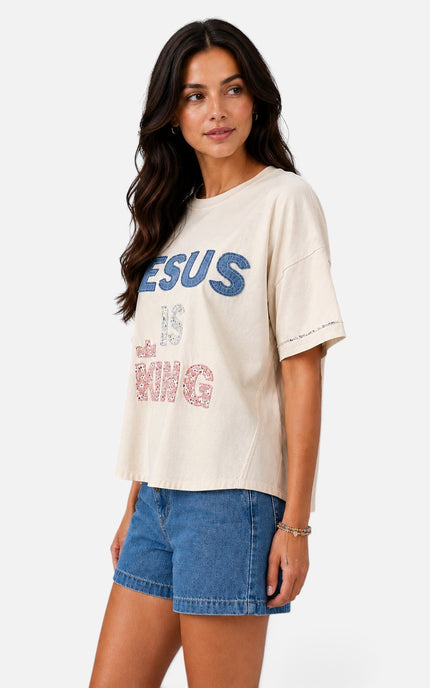 Jesus Is King Patchwork Tee