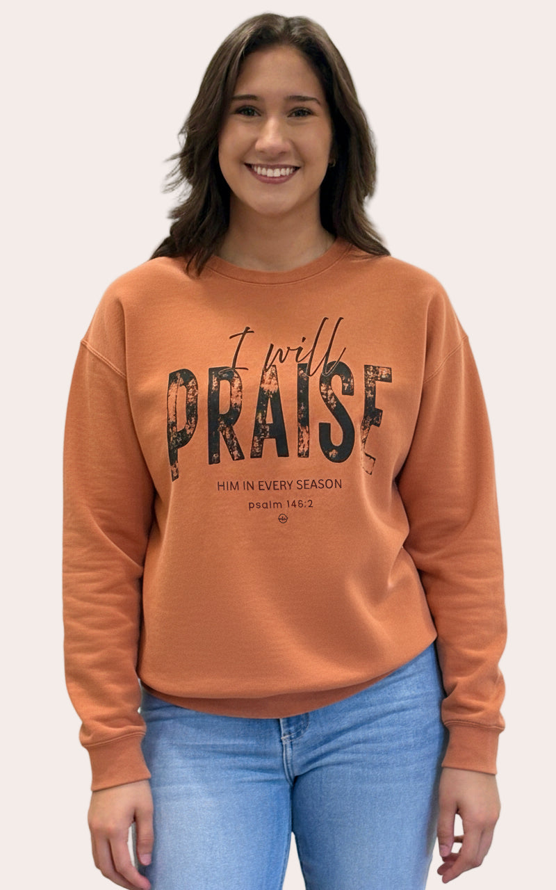 I Will Praise Him Lightweight Sweatshirt