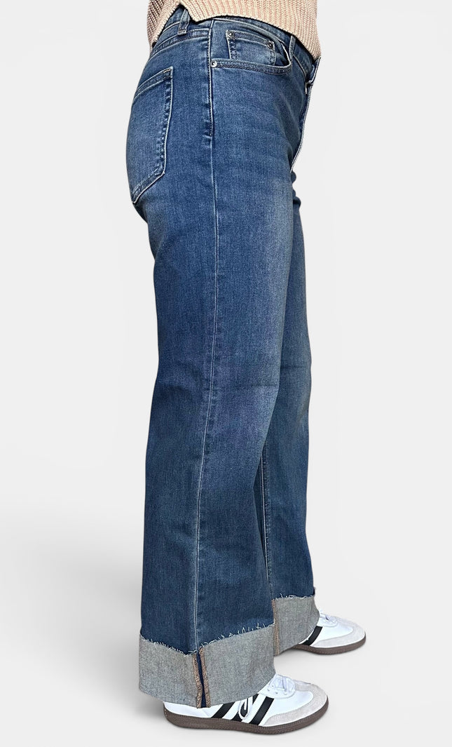 Camille Cuffed Wide Ankle Jeans