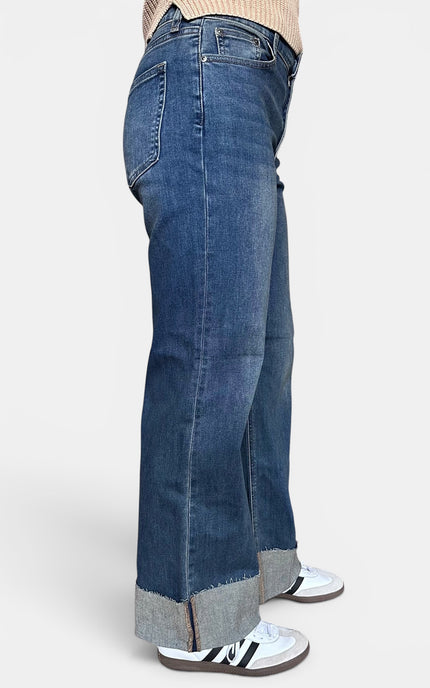 Camille Cuffed Wide Ankle Jeans