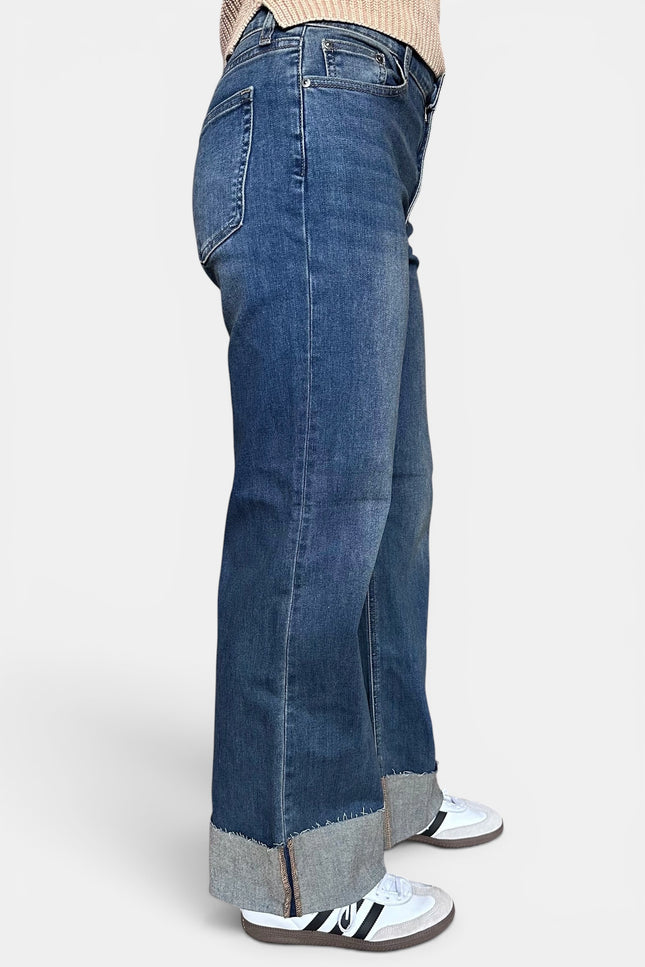 Camille Cuffed Wide Ankle Jeans