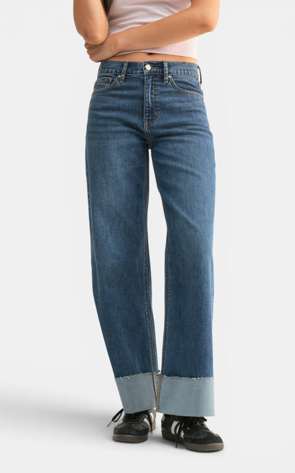 Camille Cuffed Wide Ankle Jeans