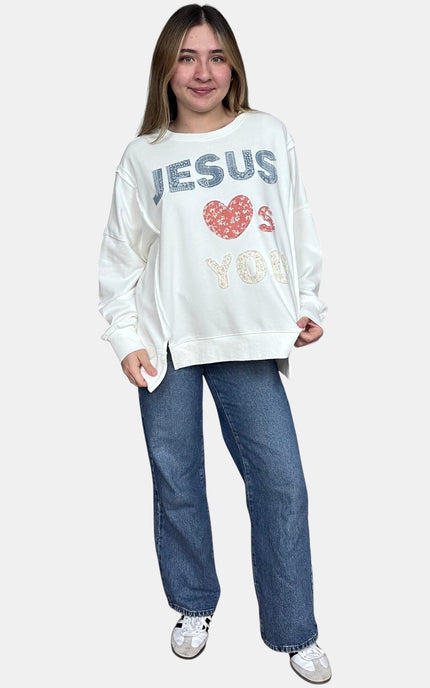 Relaxed fit mineral wash French terry sweatshirt with raw edge details