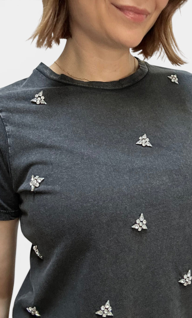 Rhinestone Embellished Tee