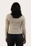 Striped Mock Neck Top