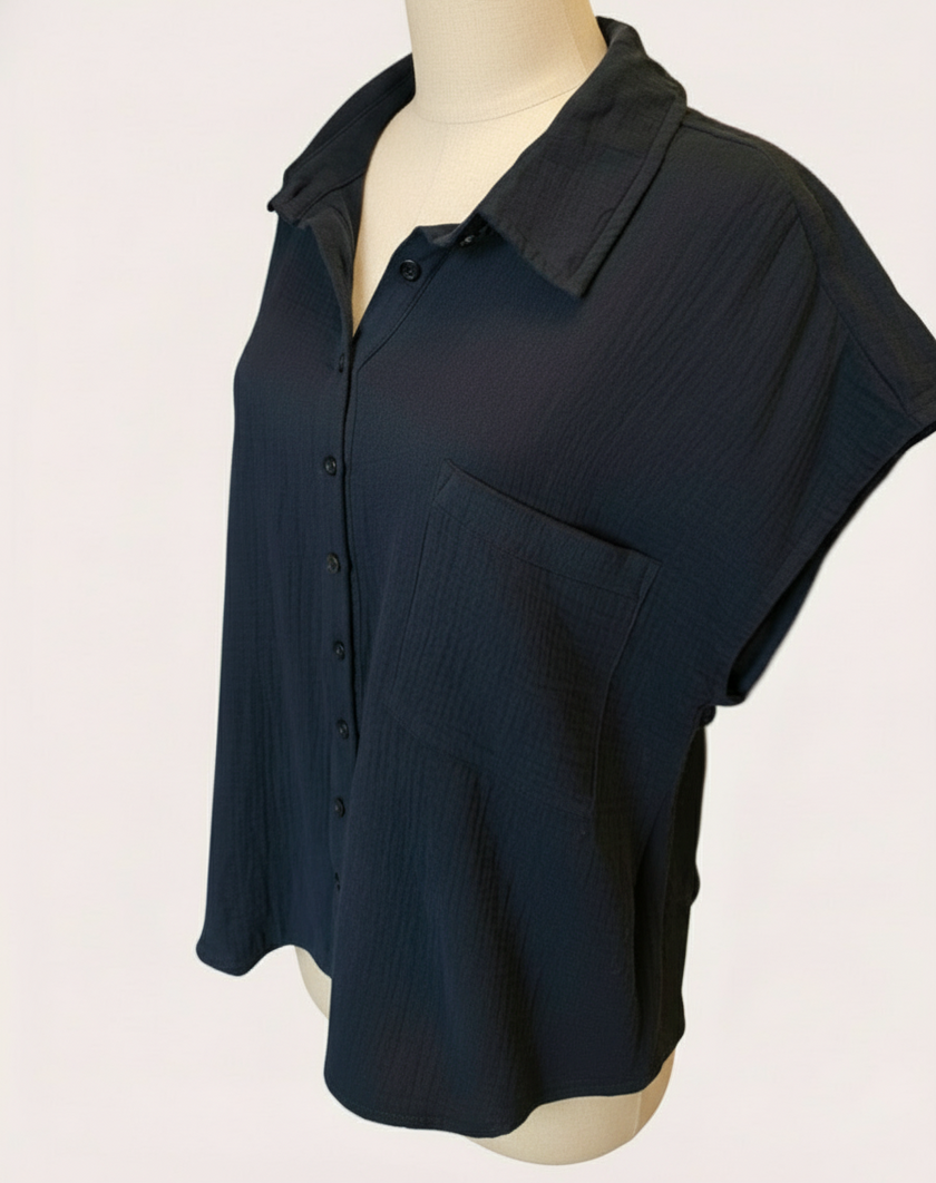 Woven Button Down Top