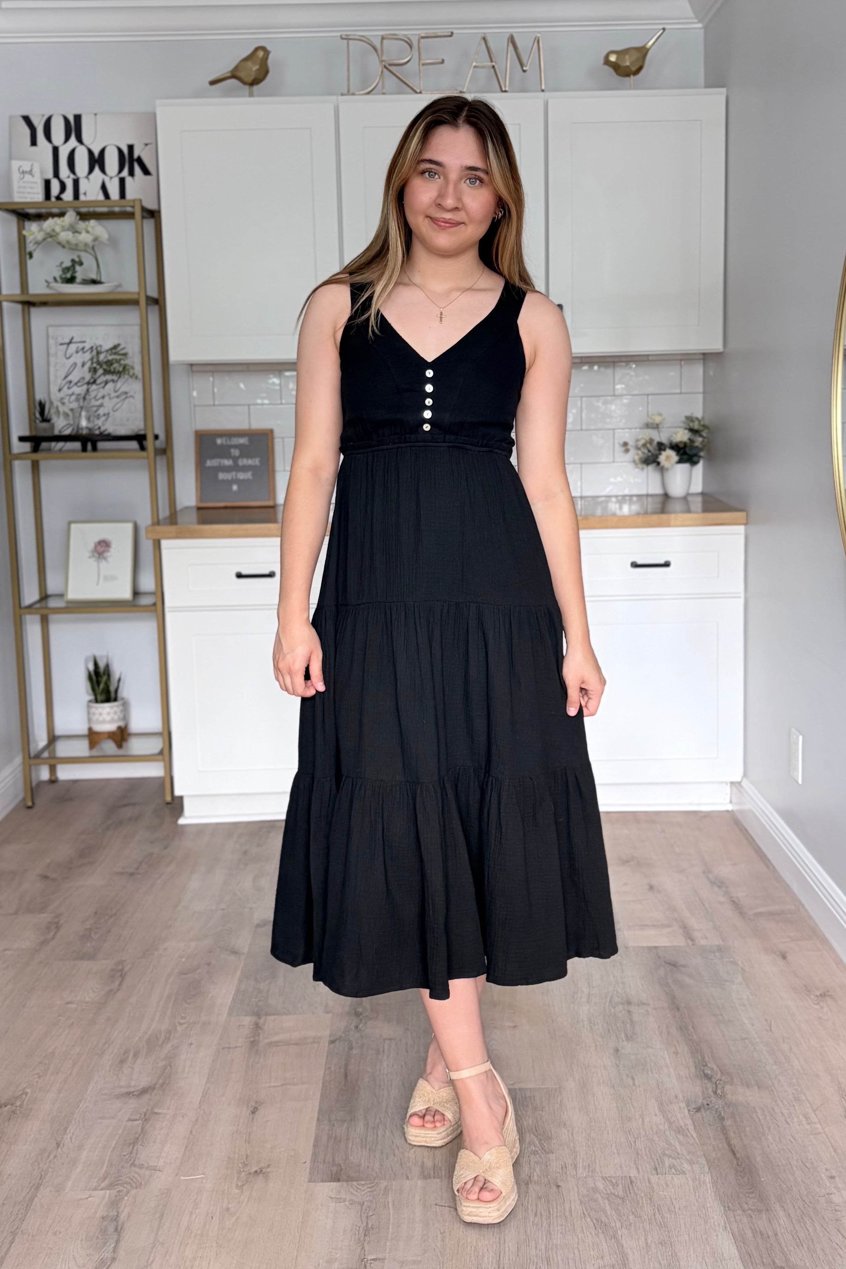 Amara Cotton Gauze Midi Dress