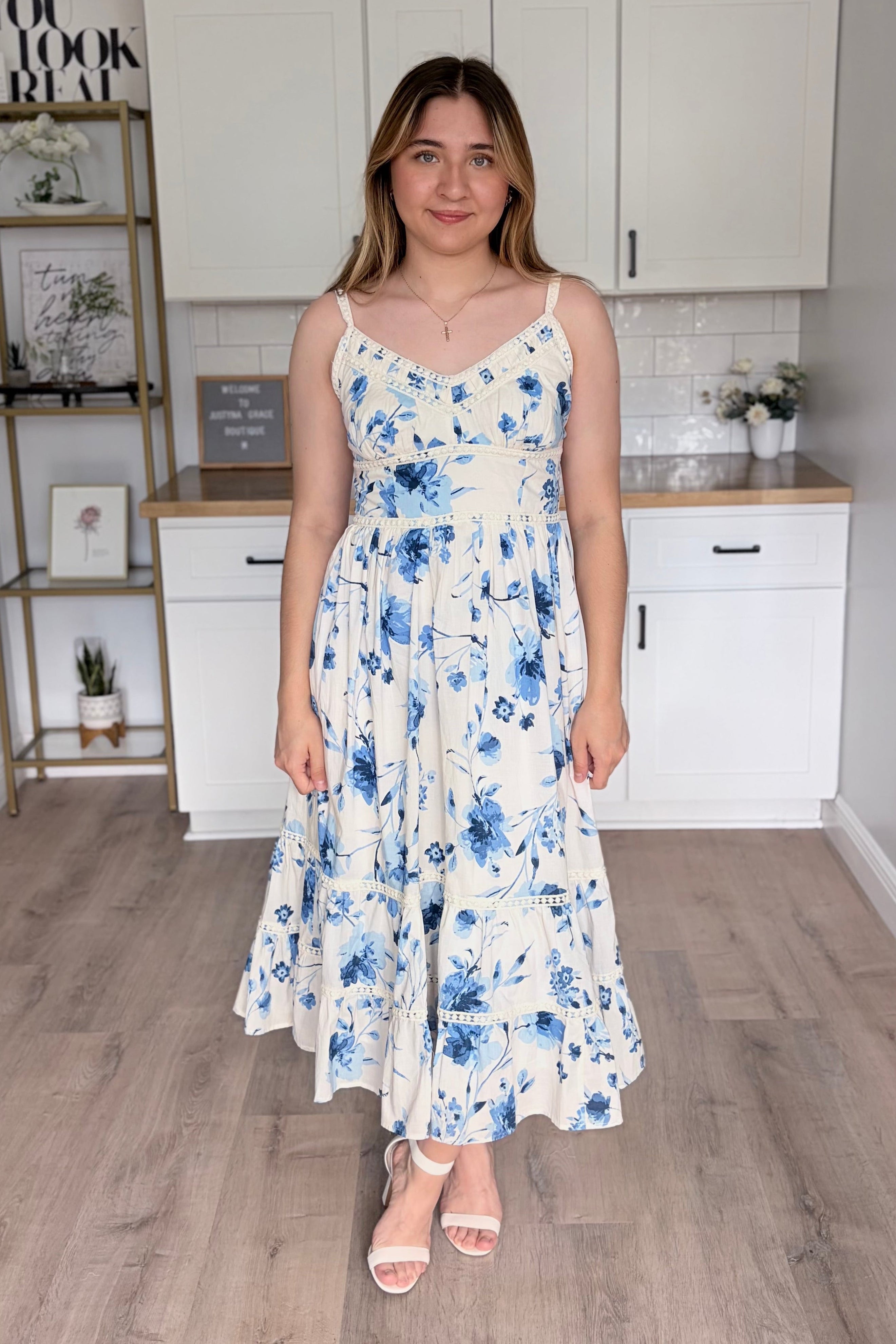 Cecelia Lace Trim Maxi Dress