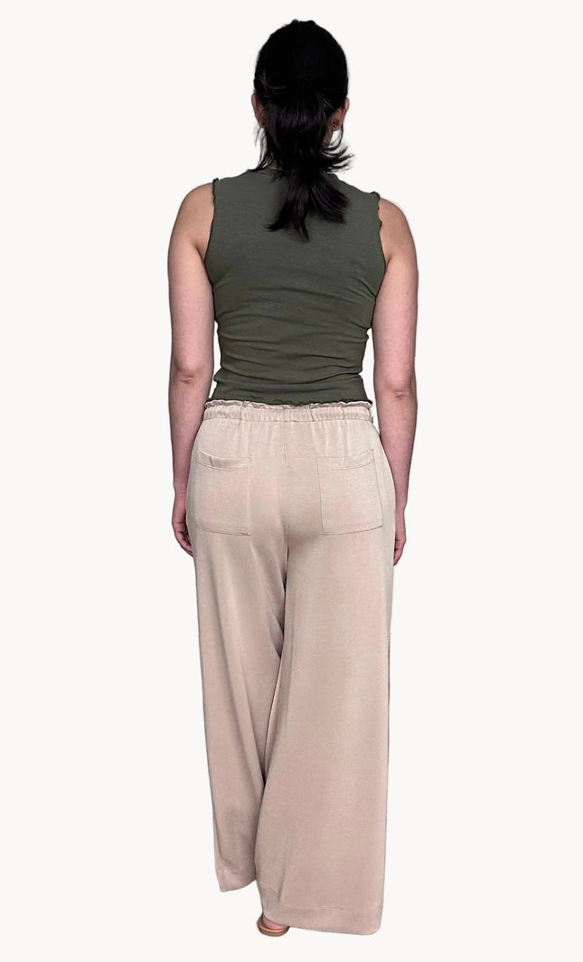 Back view of lightweight cotton spandex tank with clean, minimal silhouette