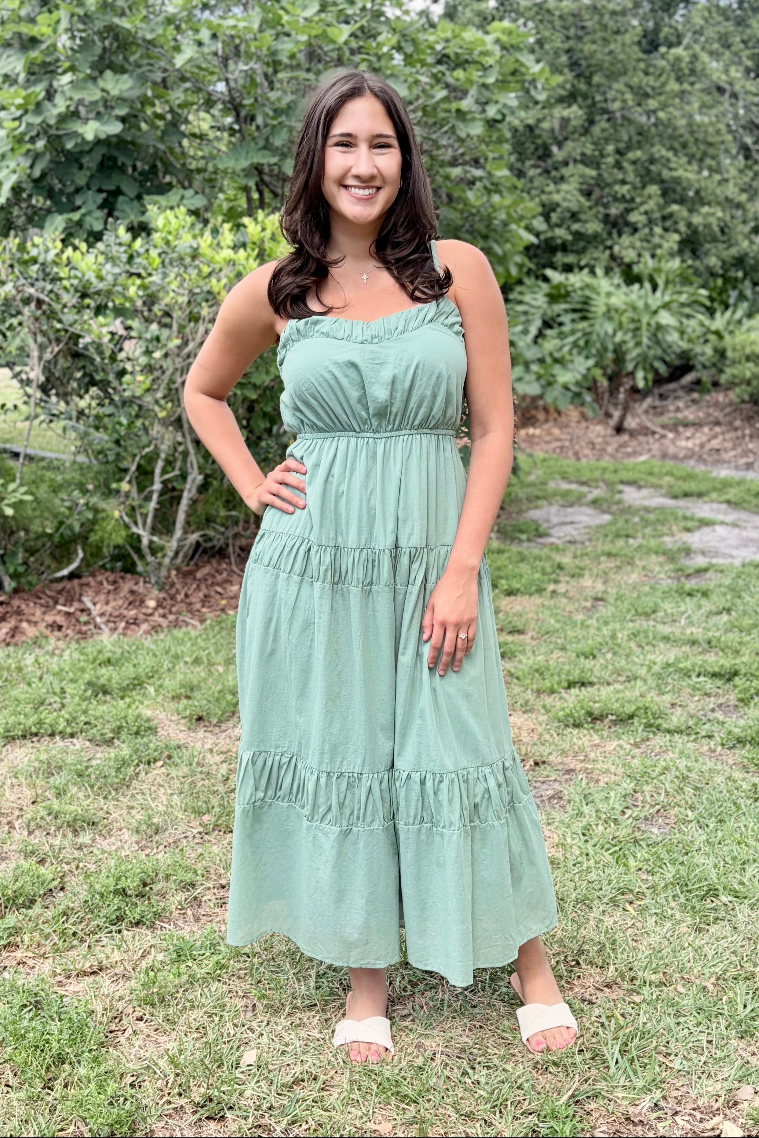 3 tiered maxi dress THE TALLULAH FLORAL TIERED MAXI DRESS Small