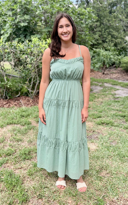 flowy cotton dress Cotton Voile Tiered Maxi Dress with Pockets - Lightweight & Flowy