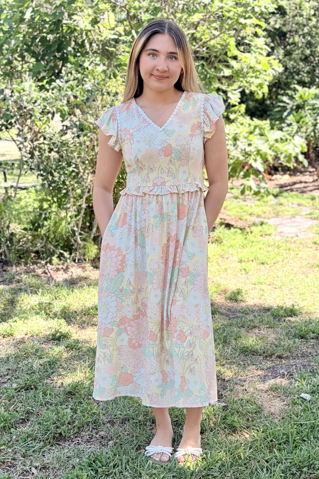 Garden Party Floral Midi Dress