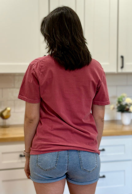 Freedom Graphic Tee — bold American flag design on soft Comfort Colors cotton tee from Justyna Grace Boutique.
