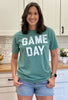 Vintage-style “Game Day Sports” graphic tee in soft garment-dyed cotton with relaxed unisex fit.
