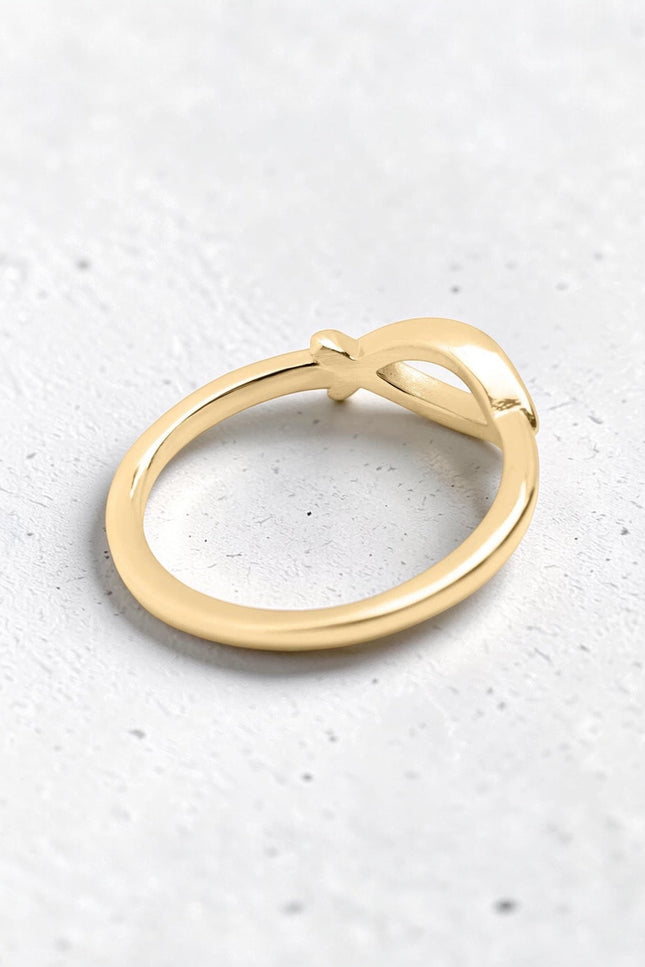 minimalist gold fish ring christian symbol ichthys stacking ring