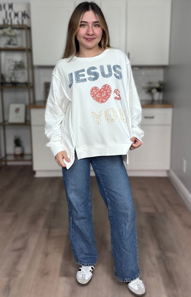 Slit hem and ribbed finish on mineral-washed French terry crew