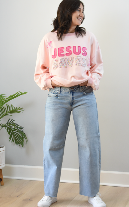 Light Wash Barrel Jeans — relaxed sculpted denim silhouette with mid rise from Justyna Grace Boutique.