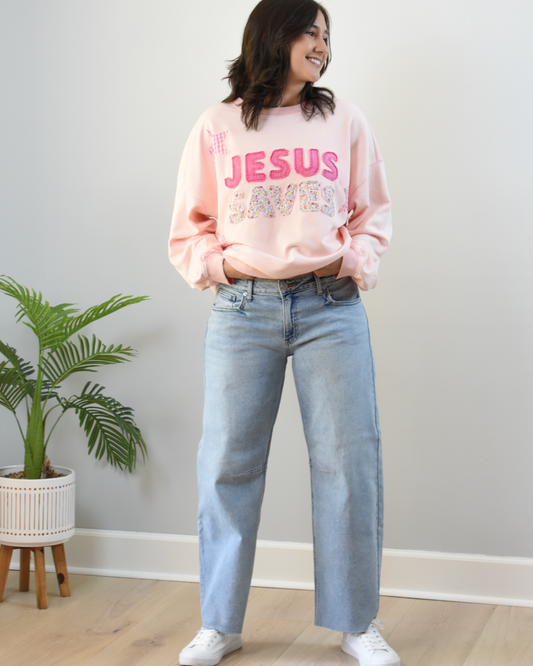 Light Wash Barrel Jeans — relaxed sculpted denim silhouette with mid rise from Justyna Grace Boutique.