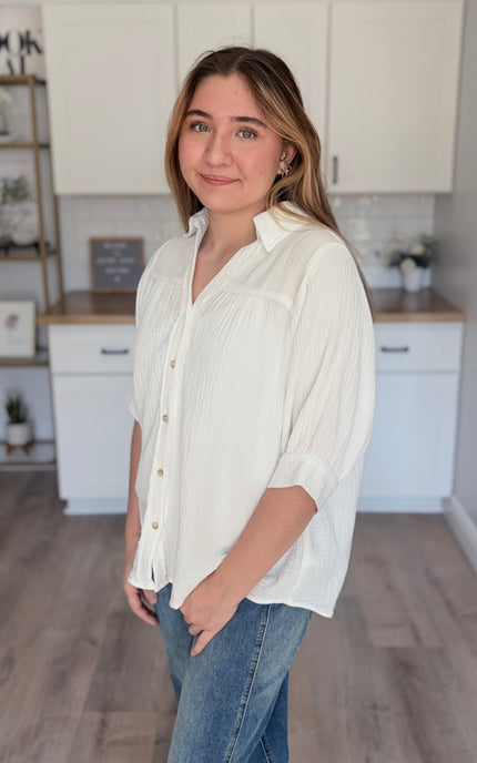 Marin Gauze Button-Down Shirt