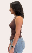 Reversible Ribbed Tank — fitted ribbed knit top with reversible scoop and crew necklines from Justyna Grace Boutique.