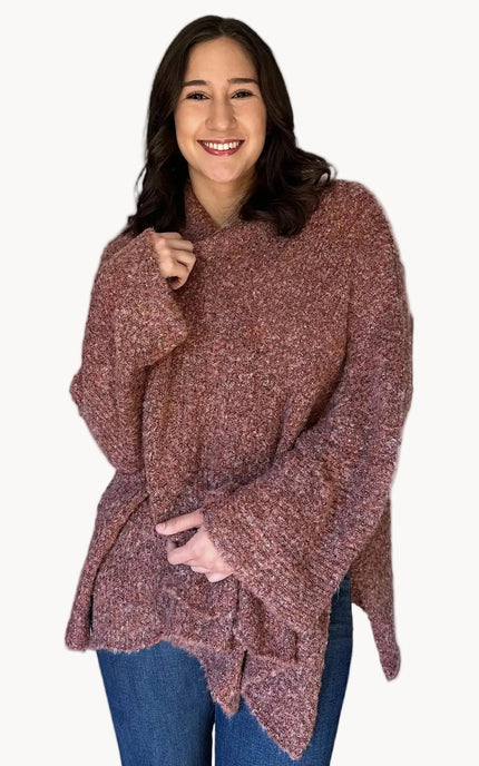 Lightweight stretch knit cardigan with fluid drape and contemporary fit