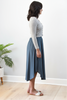 Smocked Waist Maxi Skirt — flowy rayon maxi with round hem and smocked waistband from Justyna Grace Boutique.