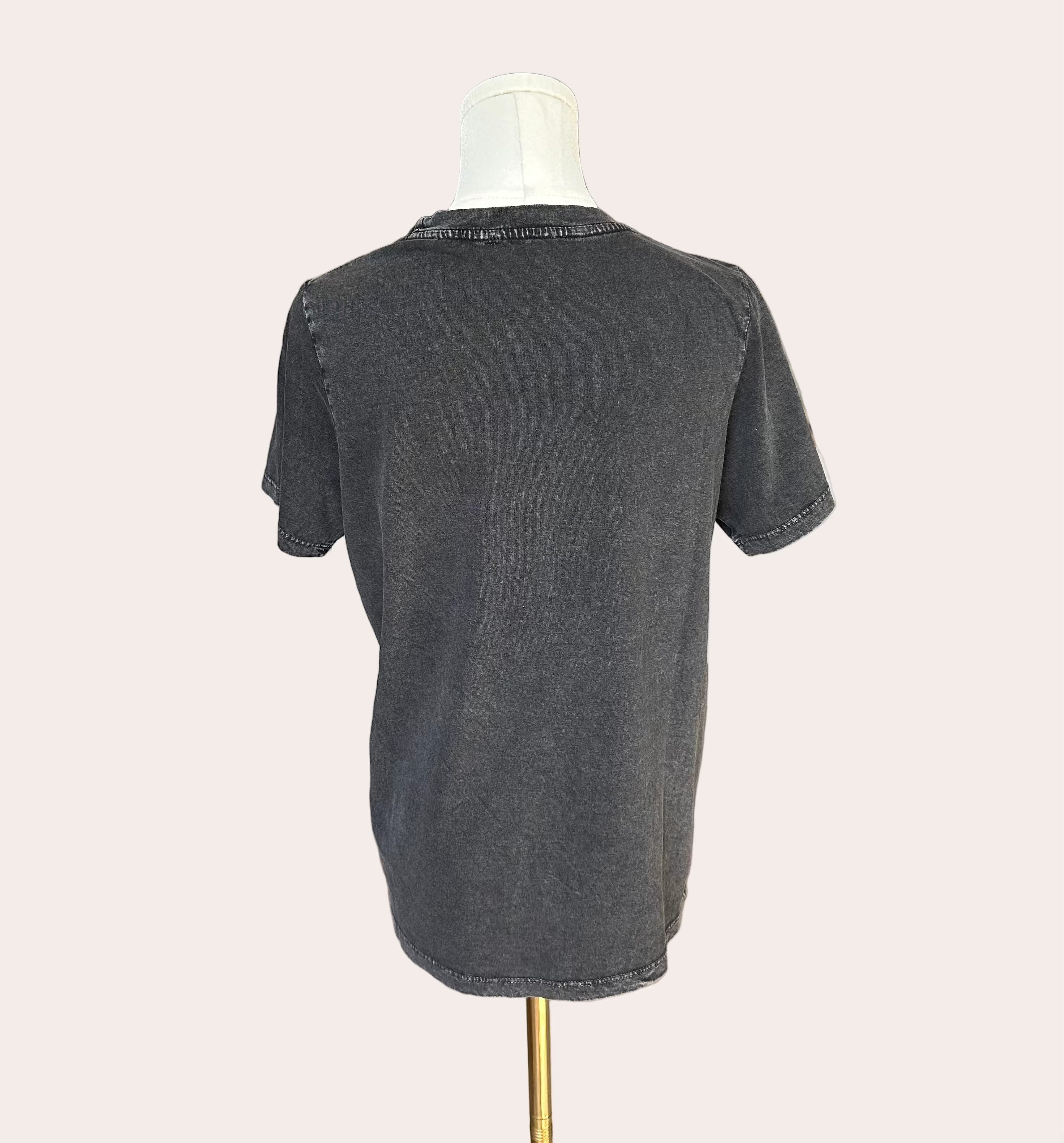 The Rhinestone Embellished Tee — soft cotton jersey with scattered rhinestones for subtle shimmer from Justyna Grace Boutique.