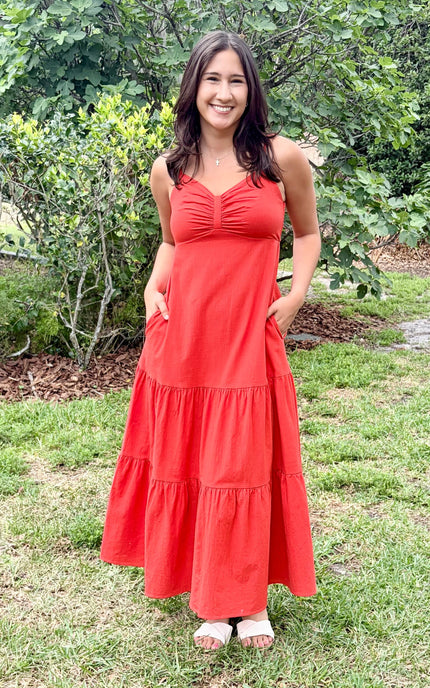 Effortlessly feminine styling of breathable cotton maxi dress for warm-weather occasions