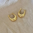 18k gold-plated U-shaped hoop earrings — modern minimalist waterproof stainless steel jewelry from Justyna Grace Boutique.
