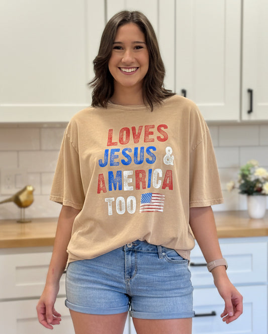 Women’s washed oversized graphic tee with vintage look and soft cotton fabric.